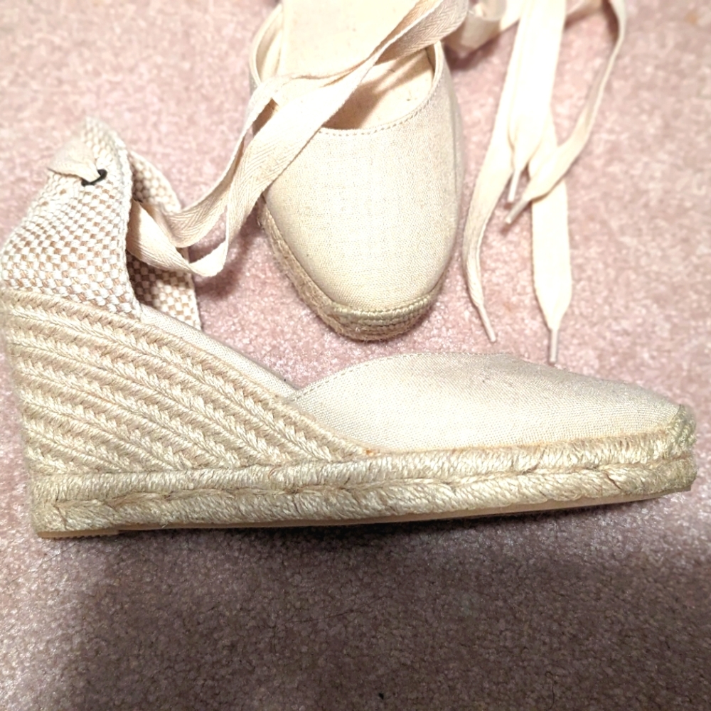 Soludos Espadrille Wedge Shoes Classic Blush Size 8
